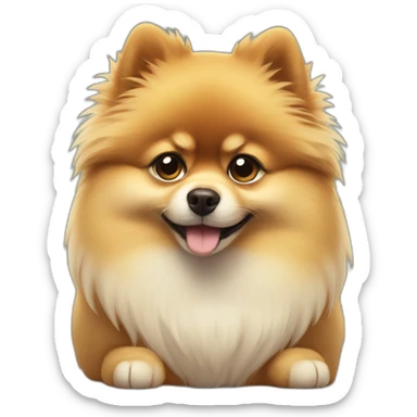 Sad pomeranian asks for money  sticker