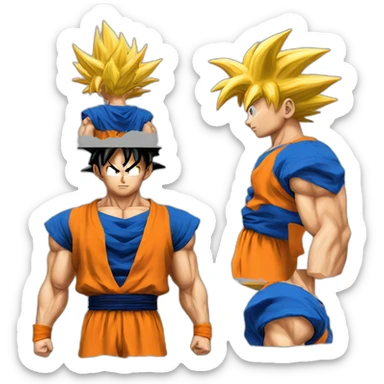 Goku étonné  sticker