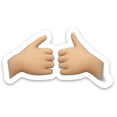 Two hands who one finger cross together  sticker