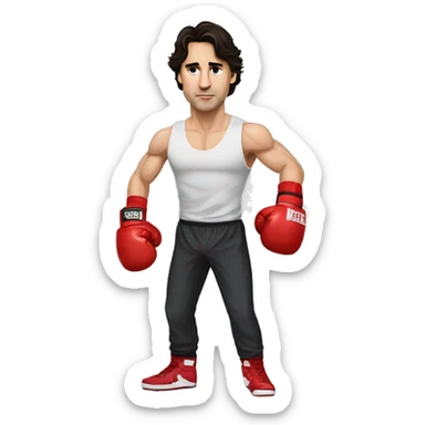 Justin Trudeau knocked boxing loss sticker