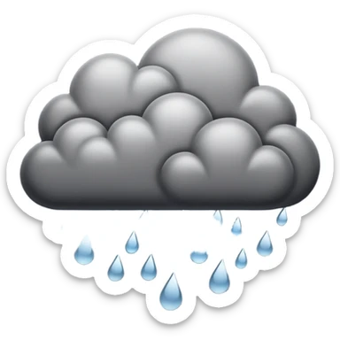 rain cloud sticker