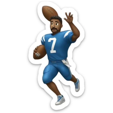 throwing football sticker