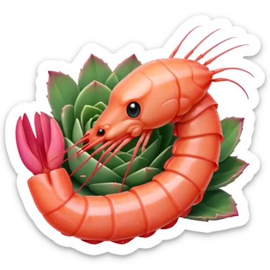 camarón cocido sticker