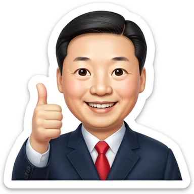 xi Jinping thumbs up sticker