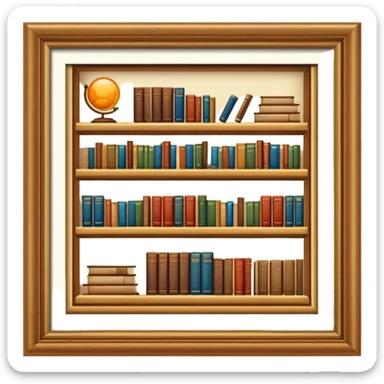 vintage library  sticker