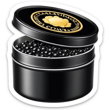 Caviar tin sticker