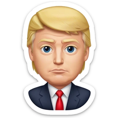 photorealistic Donald trump sticker