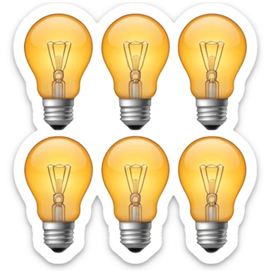 light bulbs sticker
