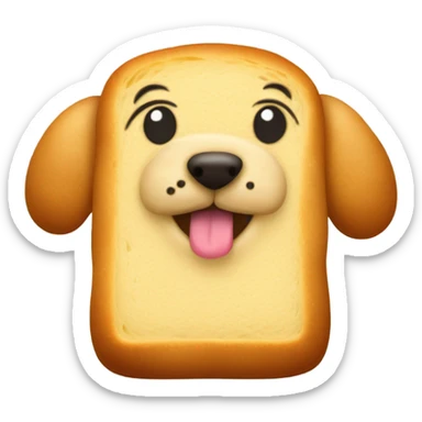 Dog made of bread sticker