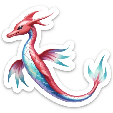 Milotic-Latias-Fakémon-hybrid-creature (full body)  sticker