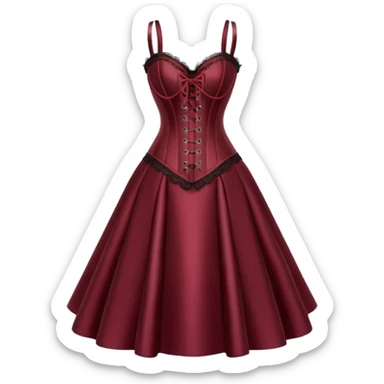 burgundury corset dress sticker
