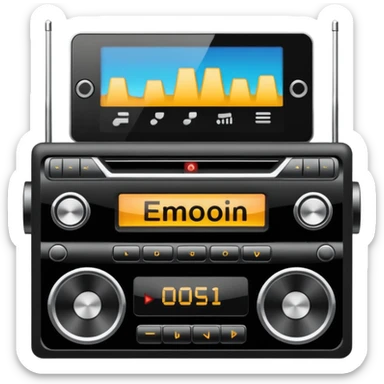 loud music in car sticker