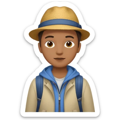 Traveler character with Casual but neat travel outfit sticker