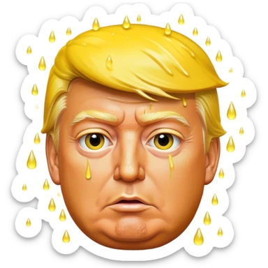 Trump soaked by yellow rain  sticker