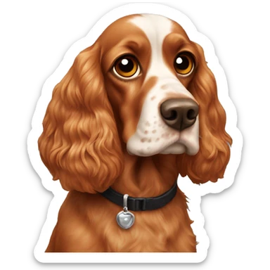 three eyed ginger cocker spaniel sticker