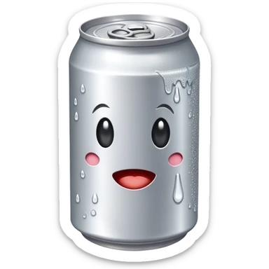 Soda can opened sticker