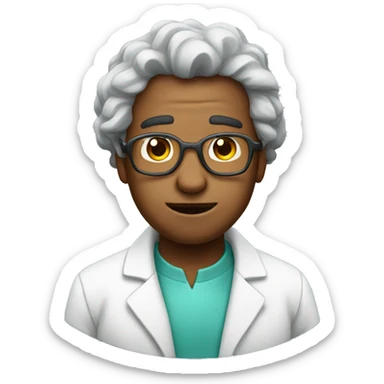 scientist but with the emoji face sticker