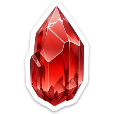 raw quartz crystal red sticker