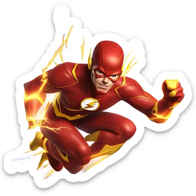 The Flash driving fast sticker