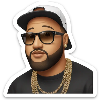 dj khaled with cartier cap and glasses sticker