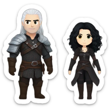 Geralt and Yennefer sticker