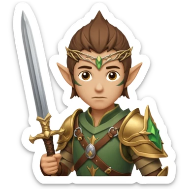 ESO male wood elf warrior sticker