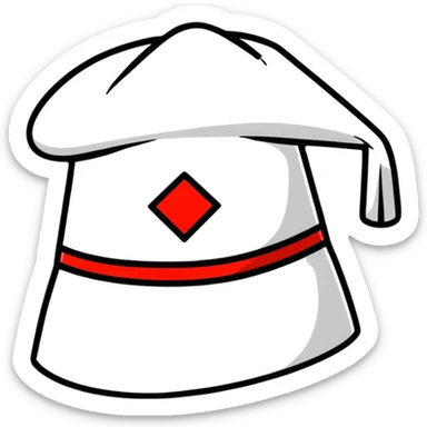 cartoonish sticker of a fez hat sticker