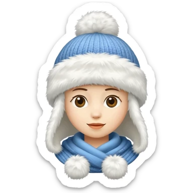 big fluffy fur winter hat cloth, only hat sticker