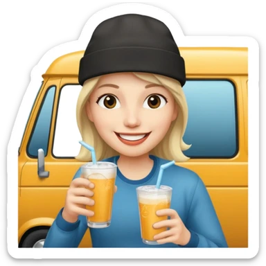 circus Rockstar drinking colddrink van  sticker