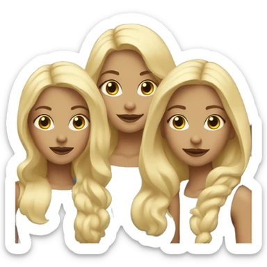 three blonde sisters sticker