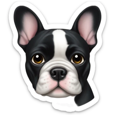 All Black French bulldog sticker