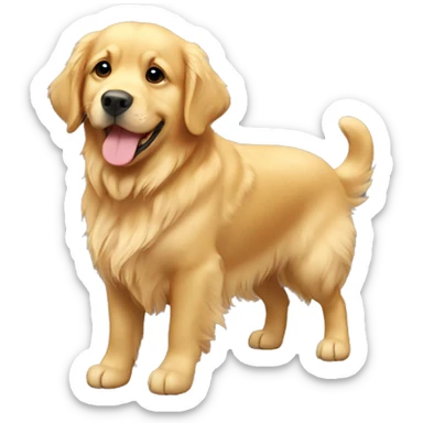 golden retriver sayin i love you sticker