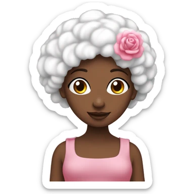 Afrodite com uma rosa em uma de suas mãos e na outra mão um cisne branco sticker