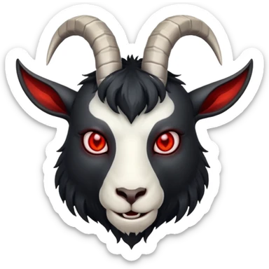Goat evil sticker