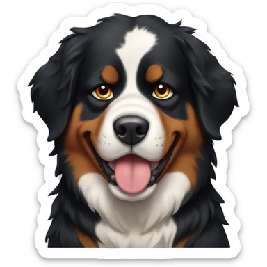 Angry bernese mountain dog sticker