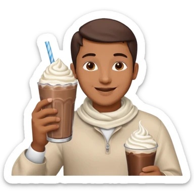 muslim man drinking milkshake sticker