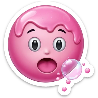 chewed bubble gum splash sticker