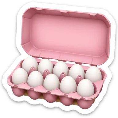 pink big egg carton sticker