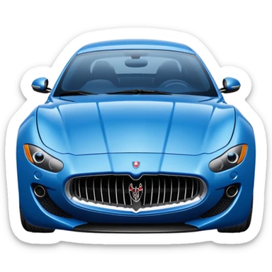 Blue Maserati sticker