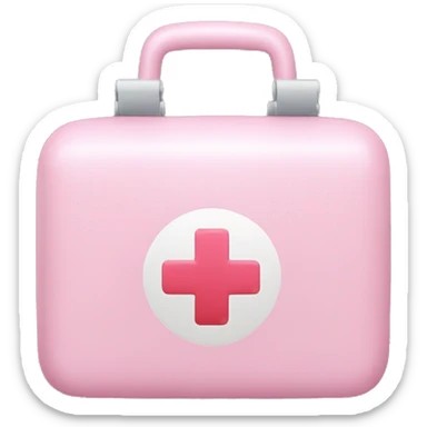 pastel pink first aid kit sticker