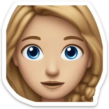 Light brown hair and blue eyed girl with freckles sticker