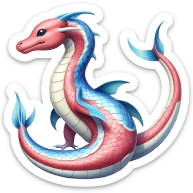 Milotic-Dragonair-Dratini-hybrid, full body sticker