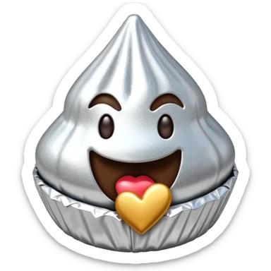 Glittery Hershey’s kiss  sticker