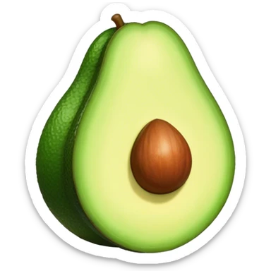 Un aguacate con labios gruesos  sticker