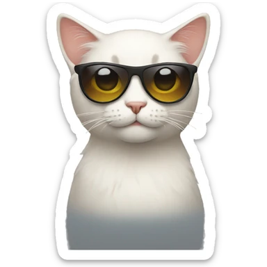 Cat with sunglasses sticker