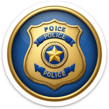 western police badge sticker