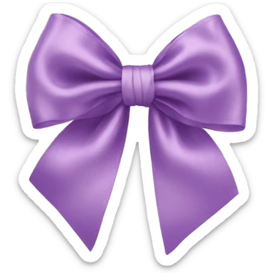 Satin bow sticker