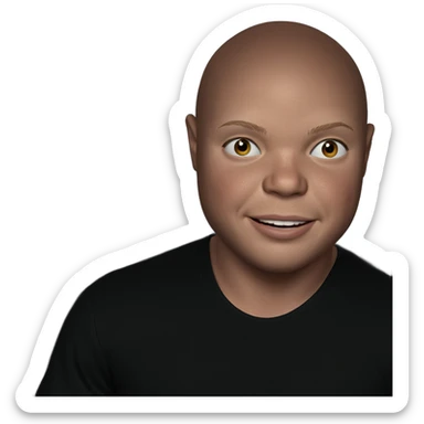 smiling bald boy portrait sticker