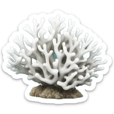 White coral reef sticker