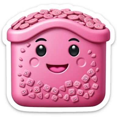 Matisse slop style pink SPAM art landscape sticker